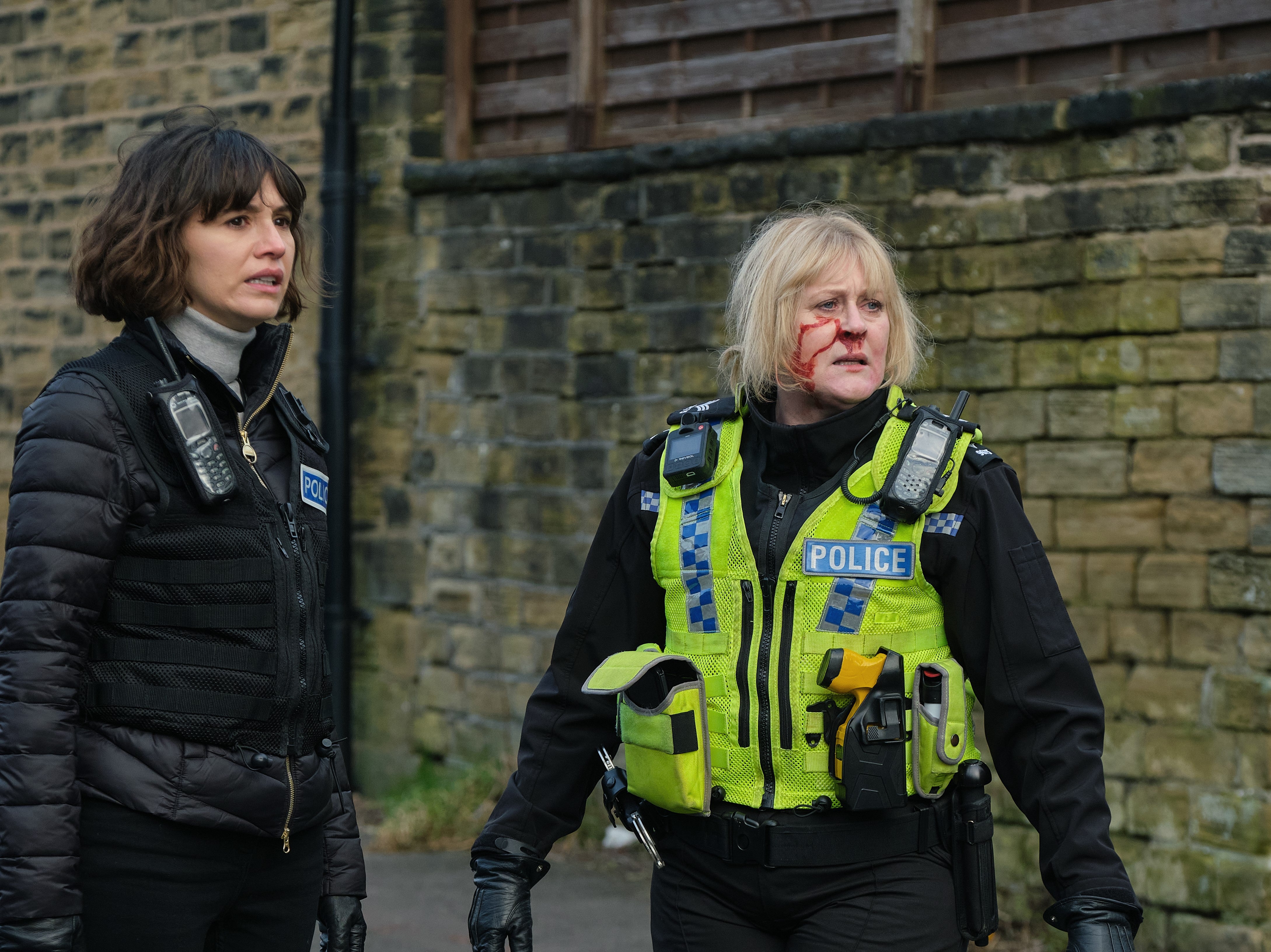 Bloody-nosed Catherine in ‘Happy Valley’