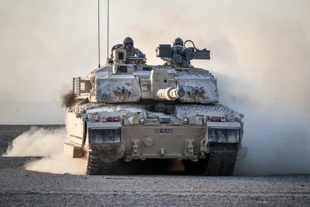 Prime Minister Rishi Sunak has reportedly agreed to deliver a squadron of tanks to Ukraine to aid the country’s efforts in re-taking territory lost to Russian forces (Ben Birchall/PA)