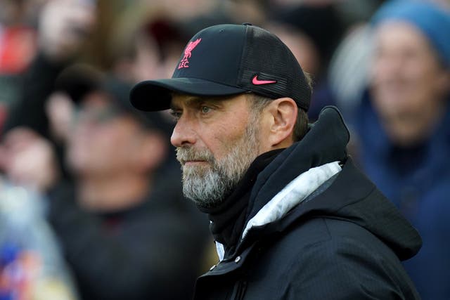 Liverpool manager Jurgen Klopp said he “can’t remember a worse game” in his career after the loss at Brighton (Gareth Fuller/PA)