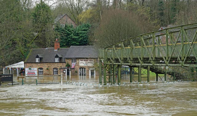 <p>The Boat Inn in Telford, Shropshire flooded when the River Severn burst it's banks on Saturday </p>