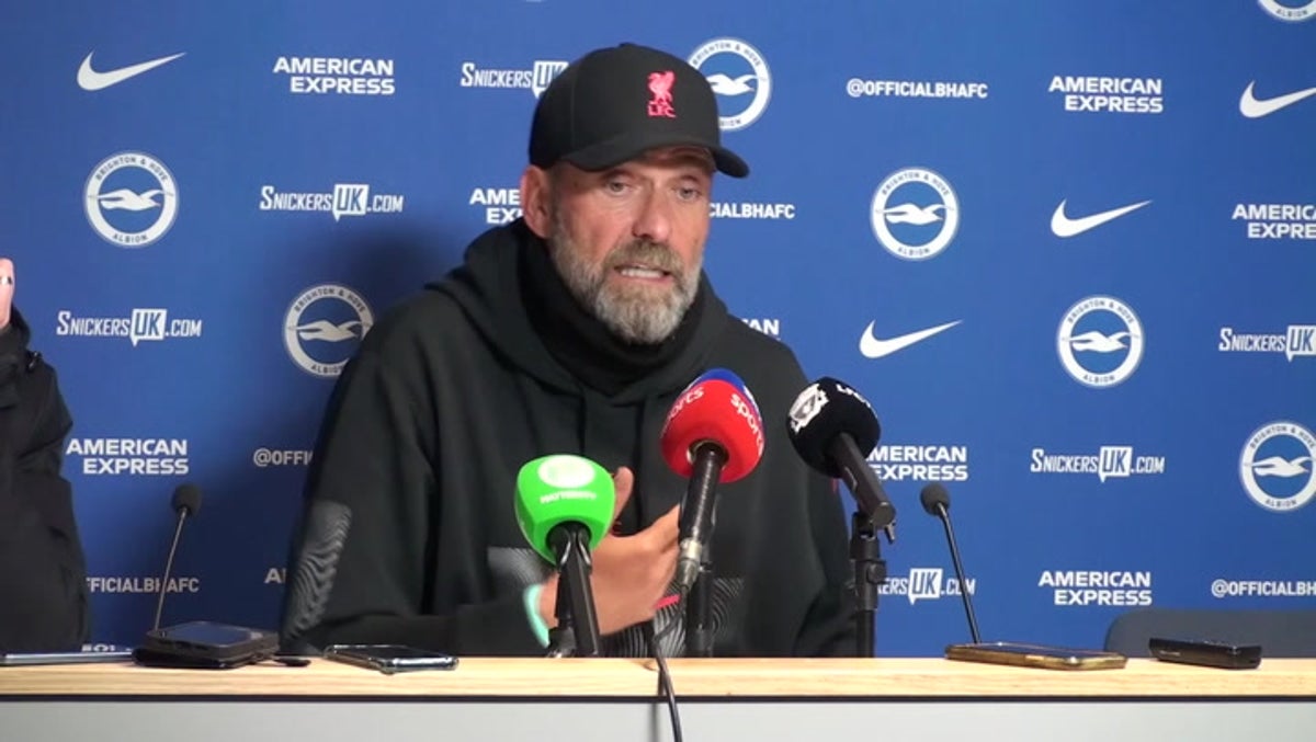 Jurgen Klopp says he ‘can’t remember a worse game’ after Brighton defeat