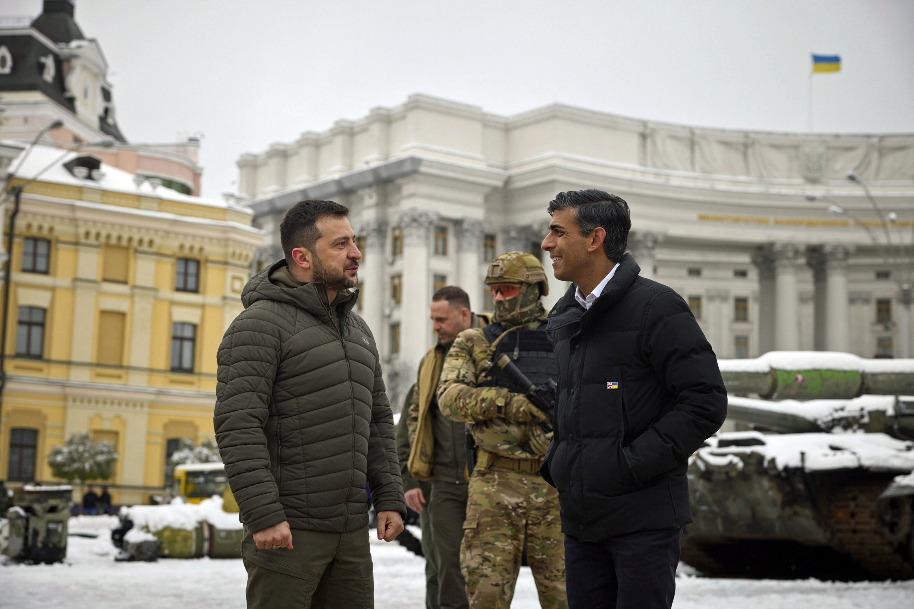 Rishi Sunak will send cabinet ministers on a diplomatic mission in a bid to help Ukraine push Russia back (Ukrainian Presidential Press Office/PA)