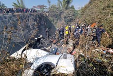 Death toll rises to 68 as plane with 72 people on board crashes in Nepal