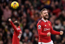 ‘Too early for that’: Luke Shaw plays down title talk after Man United’s derby win
