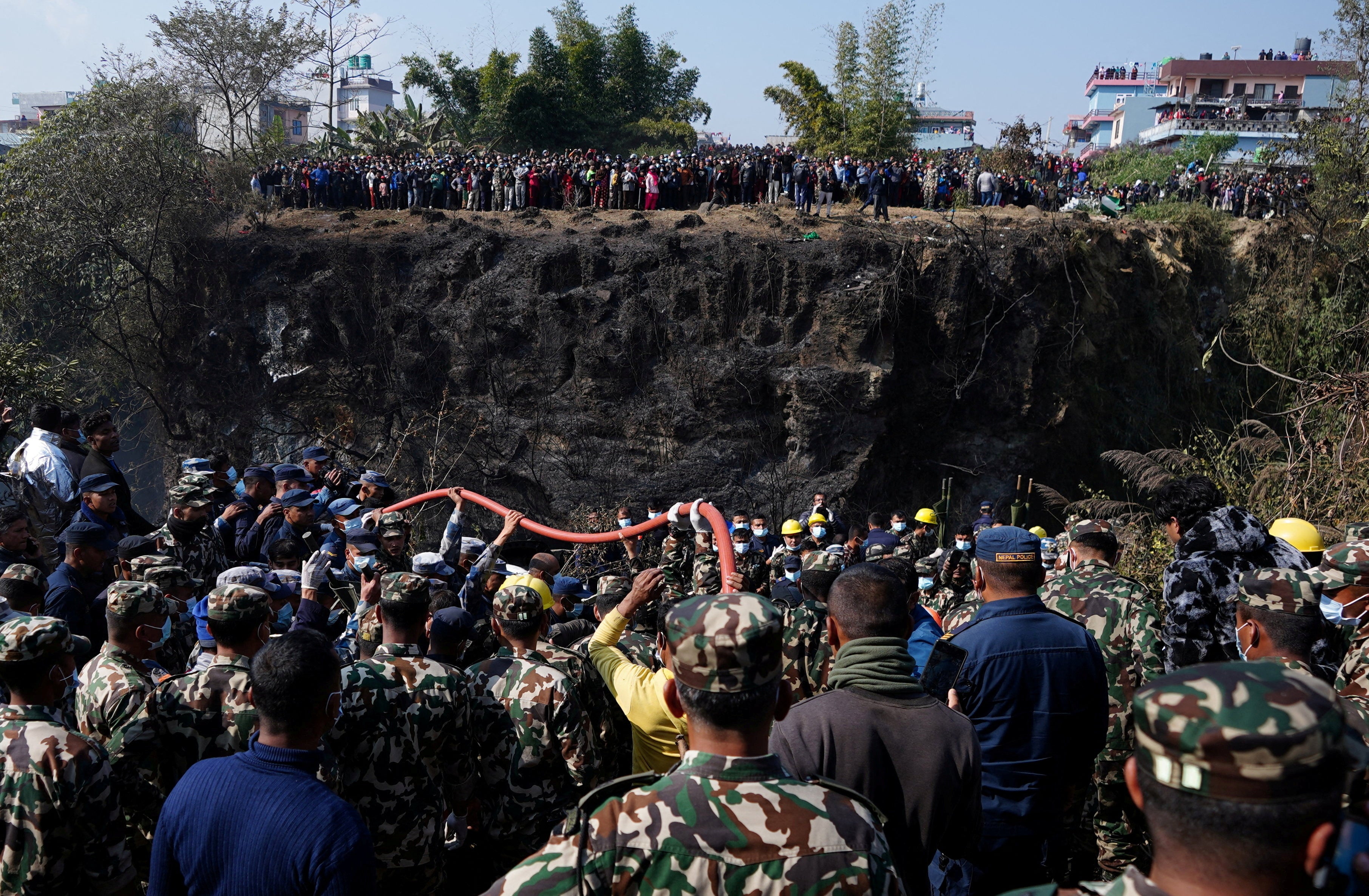 The aircraft is reported to have crashed between the old airport and Pokhara international airport