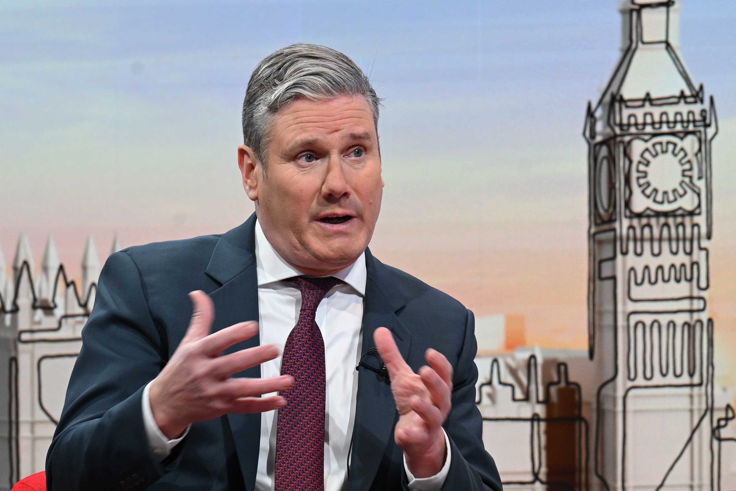 Sir Keir Starmer spoke about his NHS reform proposals during a BBC interview (Jeff Overs/BBC/PA)
