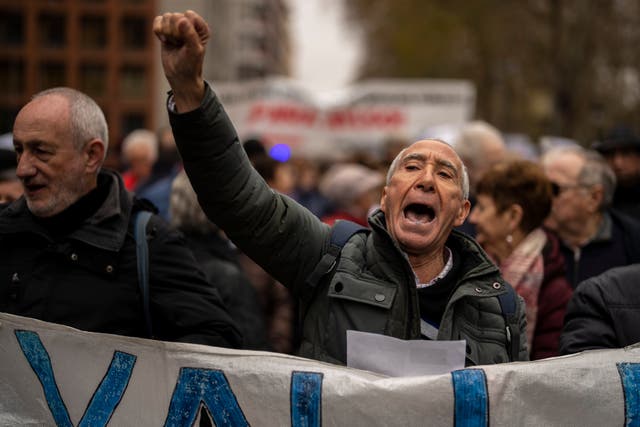 Spain Health Workers Protest