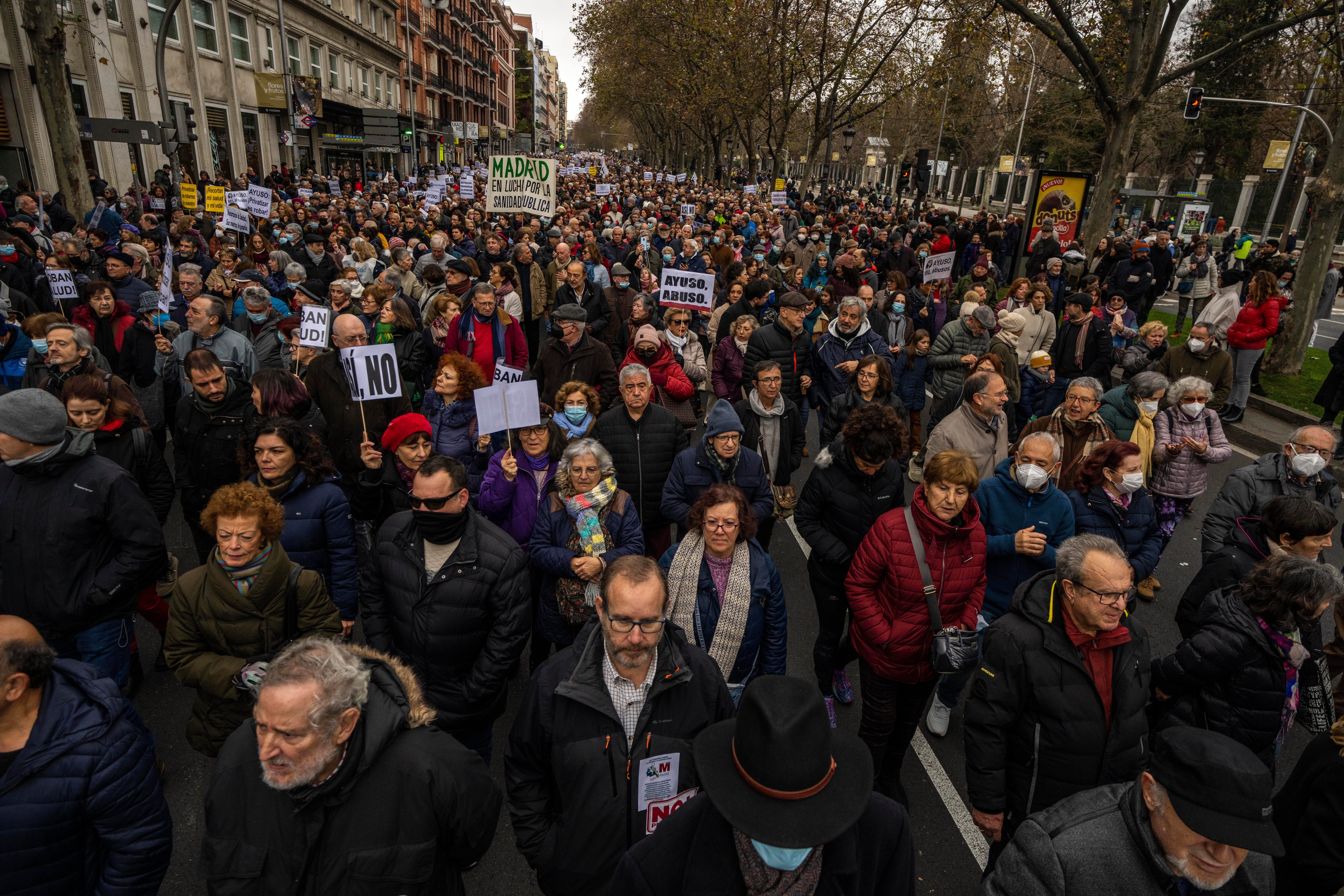 Spain Health Workers Protest
