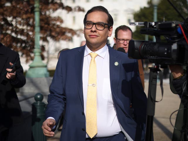 <p>Rep. George Santos (R-NY) leaves the U.S. Capitol on January 12, 2023 in Washington, DC</p>