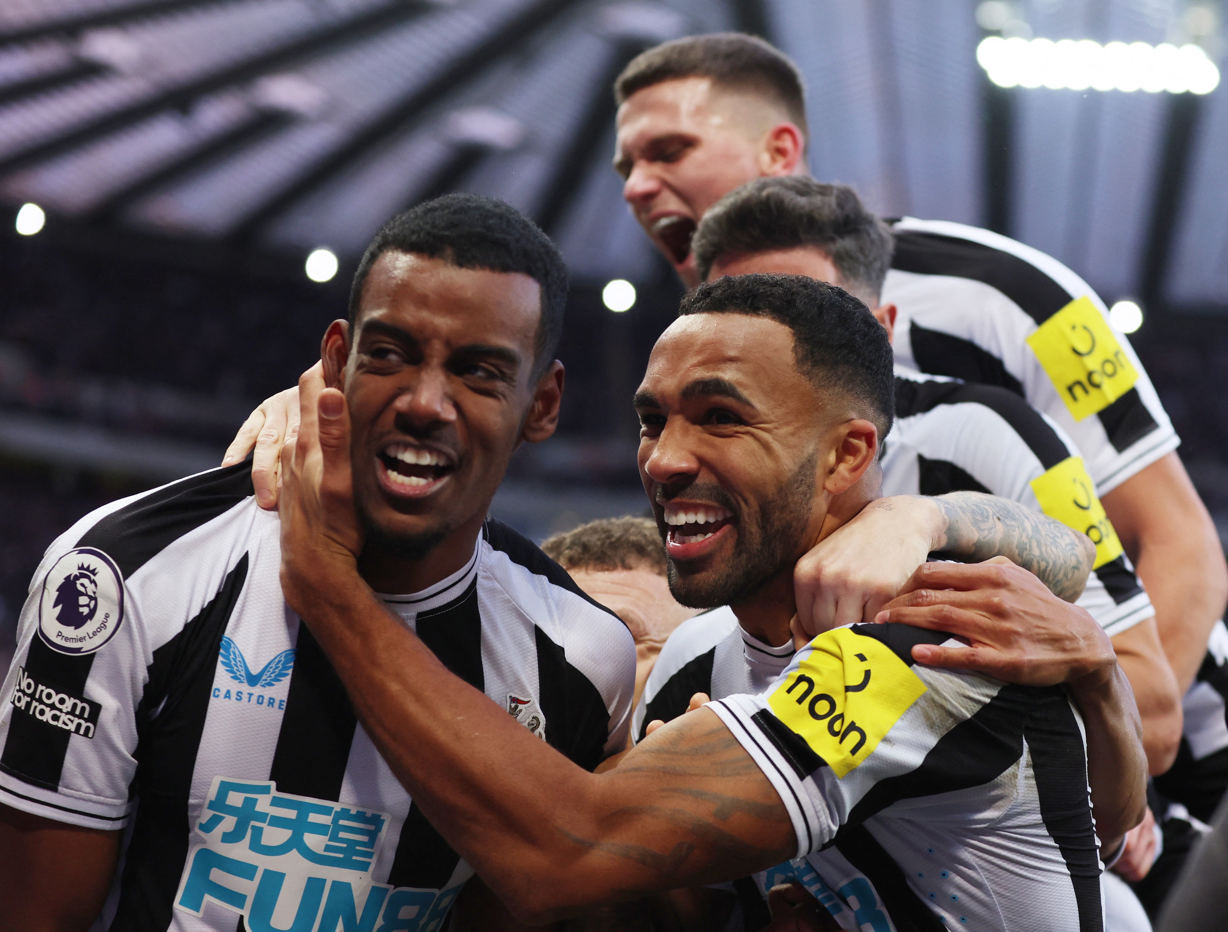 Alexander Isak celebrates his match-winning goal