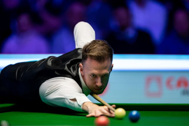Judd Trump (pictured) held a 5-3 lead over Mark Williams after the first session of their Cazoo Masters final (Steven Paston/PA)