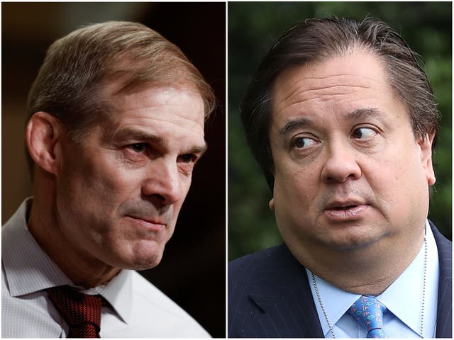 <p>George Conway (right) went after Jim Jordan (left) on Twitter</p>