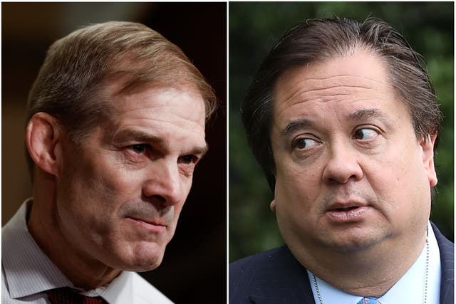 <p>George Conway (right) went after Jim Jordan (left) on Twitter</p>