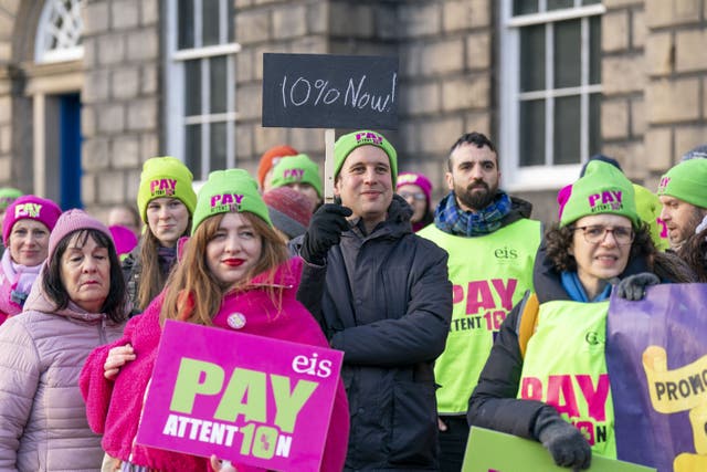 EIS members are walking out in a dispute over pay (Jane Barlow/PA)