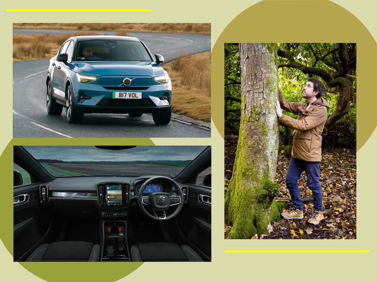 I drove the pure-electric Volvo C40 Recharge into the woods and hugged a tree