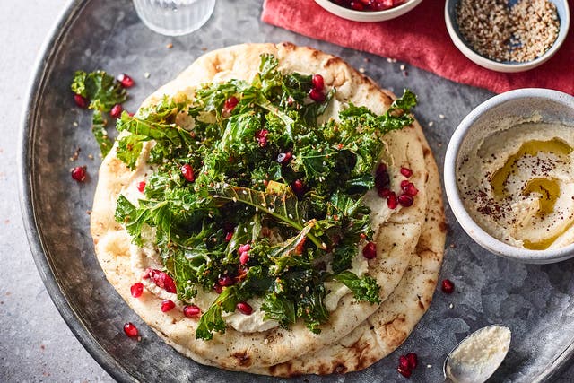 <p>These harissa and kale flatbreads are a tasty alternative to lunchtime sandwiches </p>