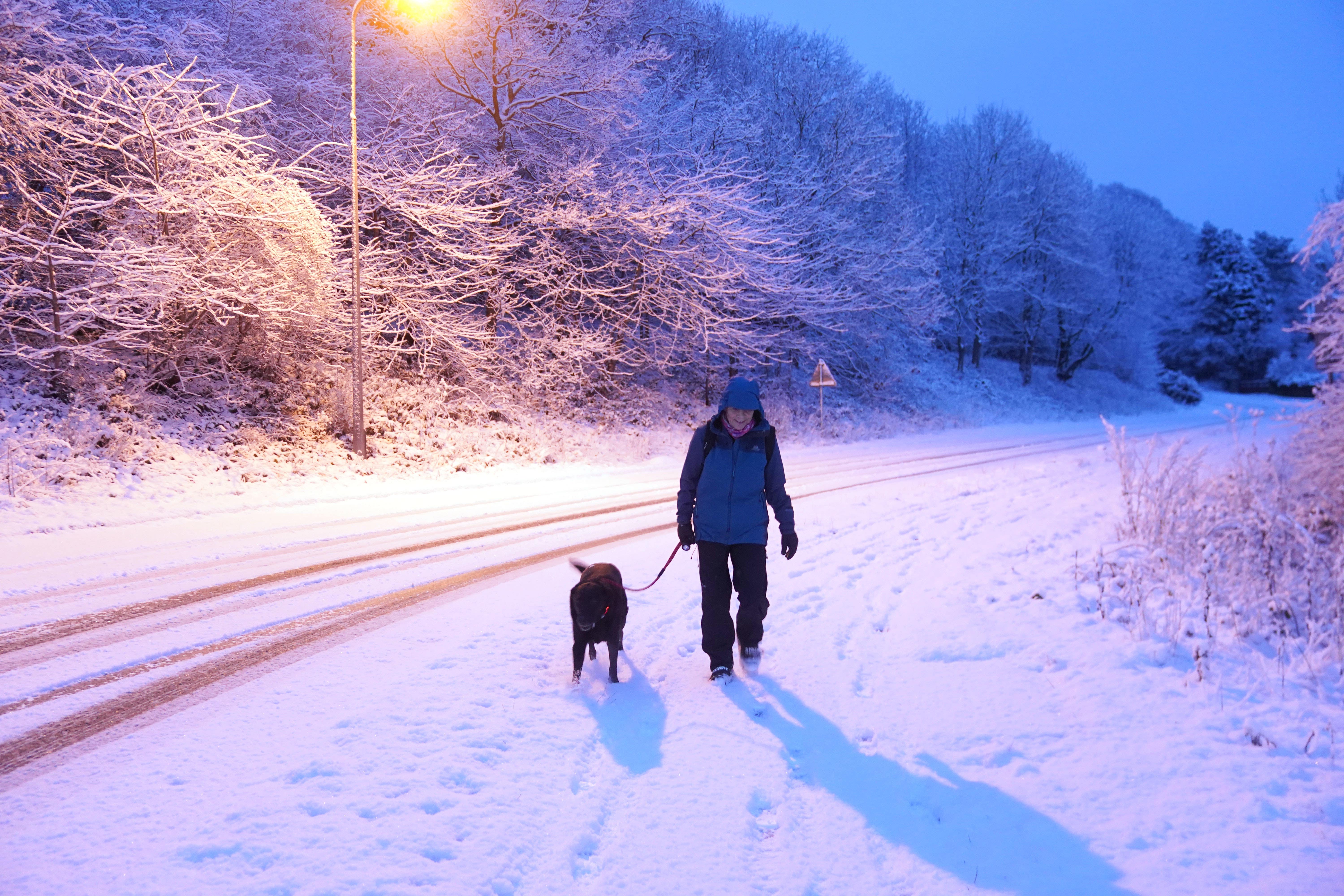 Wintry conditions moved in from the Arctic over the weekend (Owen Humphreys/PA)