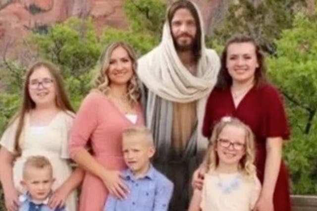 <p> The photo on a GoFundMe page, set up for the victims’ family members, features Michael Haight’s image replaced by an image of Jesus</p>
