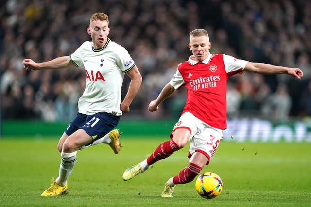 Dejan Kulusevski played in Tottenham’s defeat to Arsenal (Nick Potts/PA)