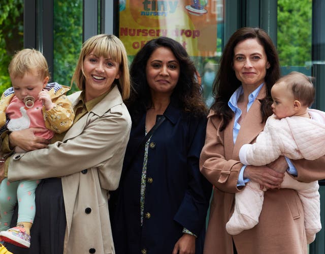 <p>‘Maternal’ cast Lisa McGrillis, Parminder Nagra and Lara Pulver </p>