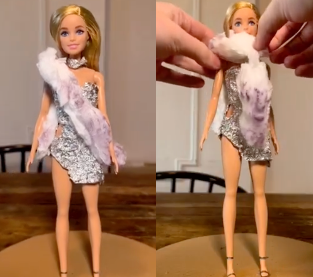 Artist Uses A Tampon To Recreate Heidi Klums Golden Globes Outfit The Independent