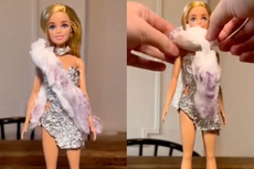 Artist uses a tampon to recreate Heidi Klum’s Golden Globes outfit