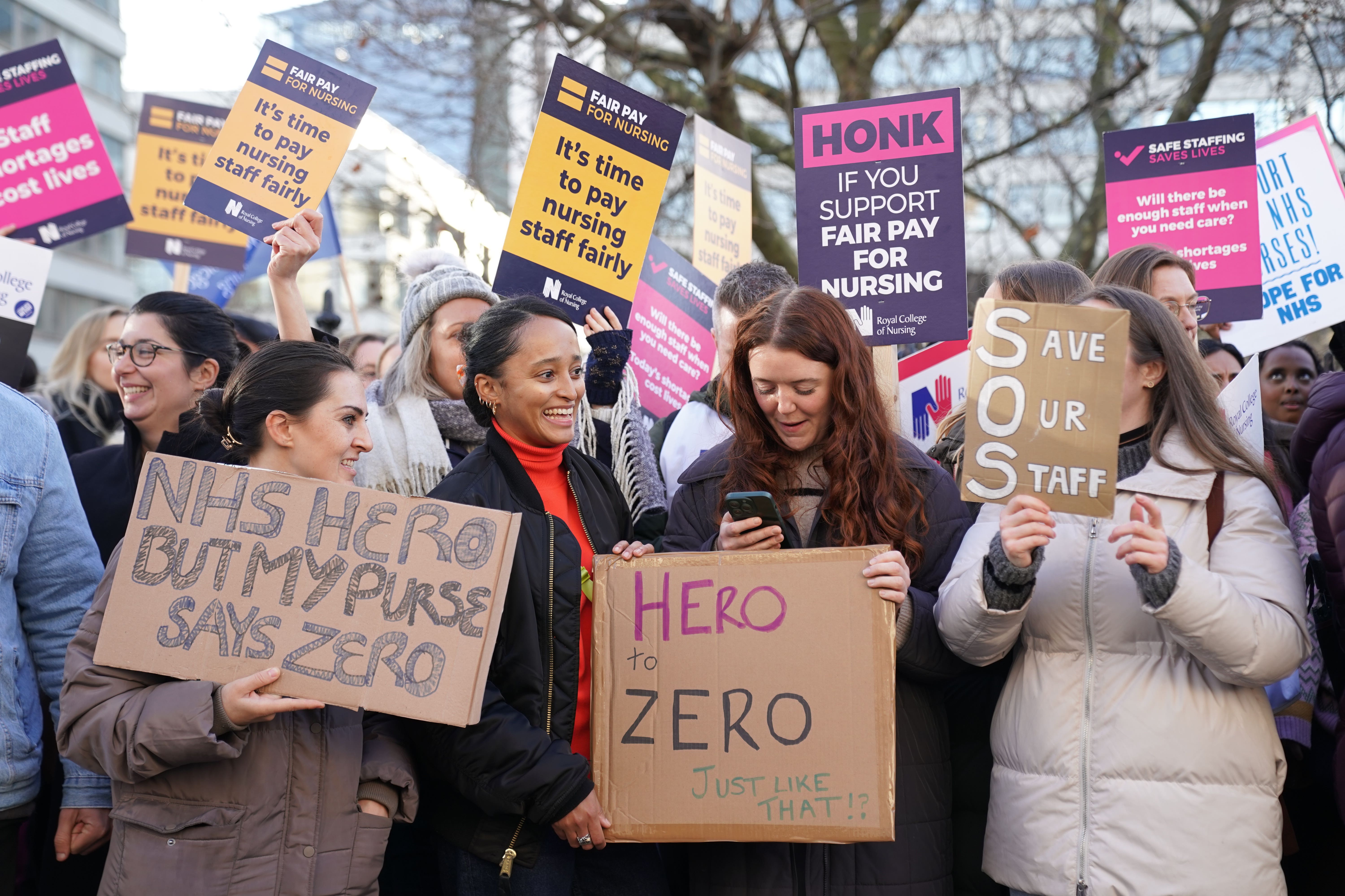 Nurses will stage two more strikes next month as a row with the Government over pay shows no clear sign of reaching a resolution (PA)