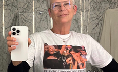 Jamie Lee Curtis supports Michelle Yeoh by wearing shirt with Golden Globes meme