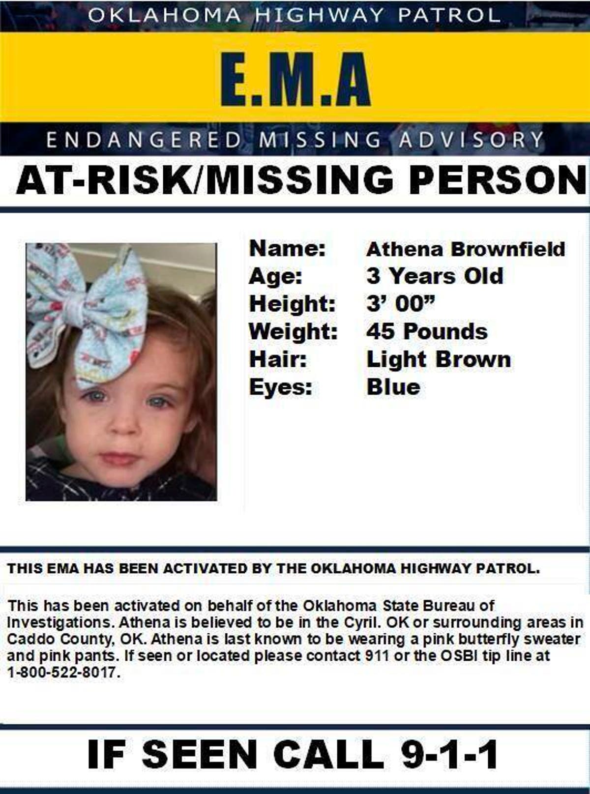 Search for Oklahoma girl, 4, turns to looking for her body Search for Oklahoma girl, 4, turns to looking for her body