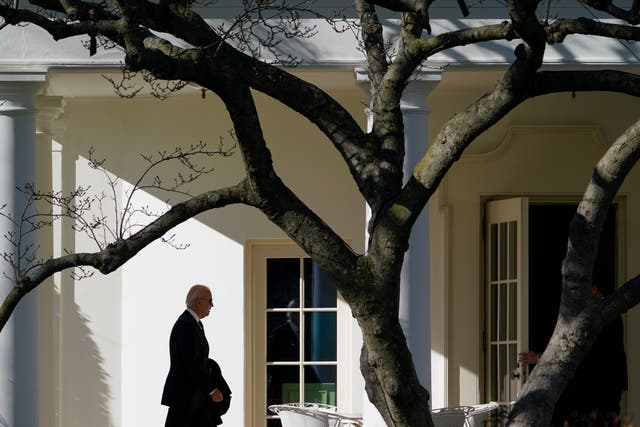 <p>Joe Biden outside of the White House </p>