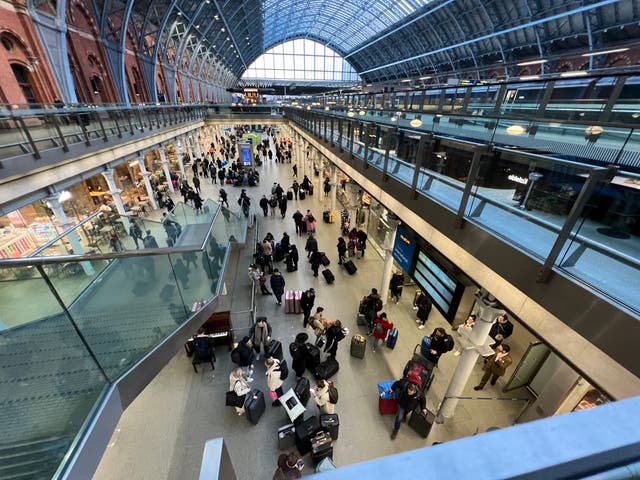 <p>Action station: London St Pancras International, hub for Eurostar </p>