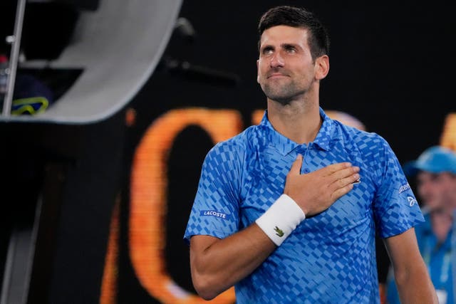 Novak Djokovic was touched by the reception he received (Aaron Favila/AP)
