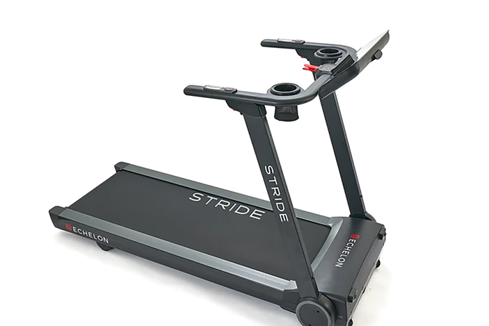 Echelon stride auto-fold connected treadmill