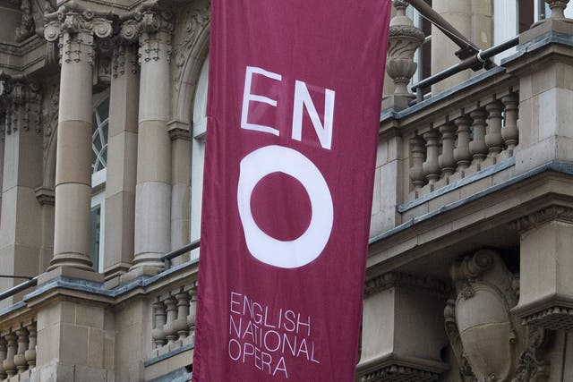 Flag for the English National Opera outside the London Coliseum (Laura Lean/PA)