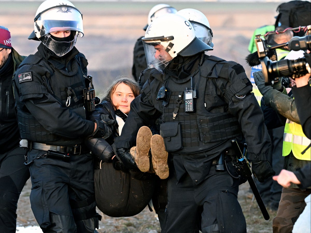 Greta Thunberg detained during coal village protest in Germany, police say