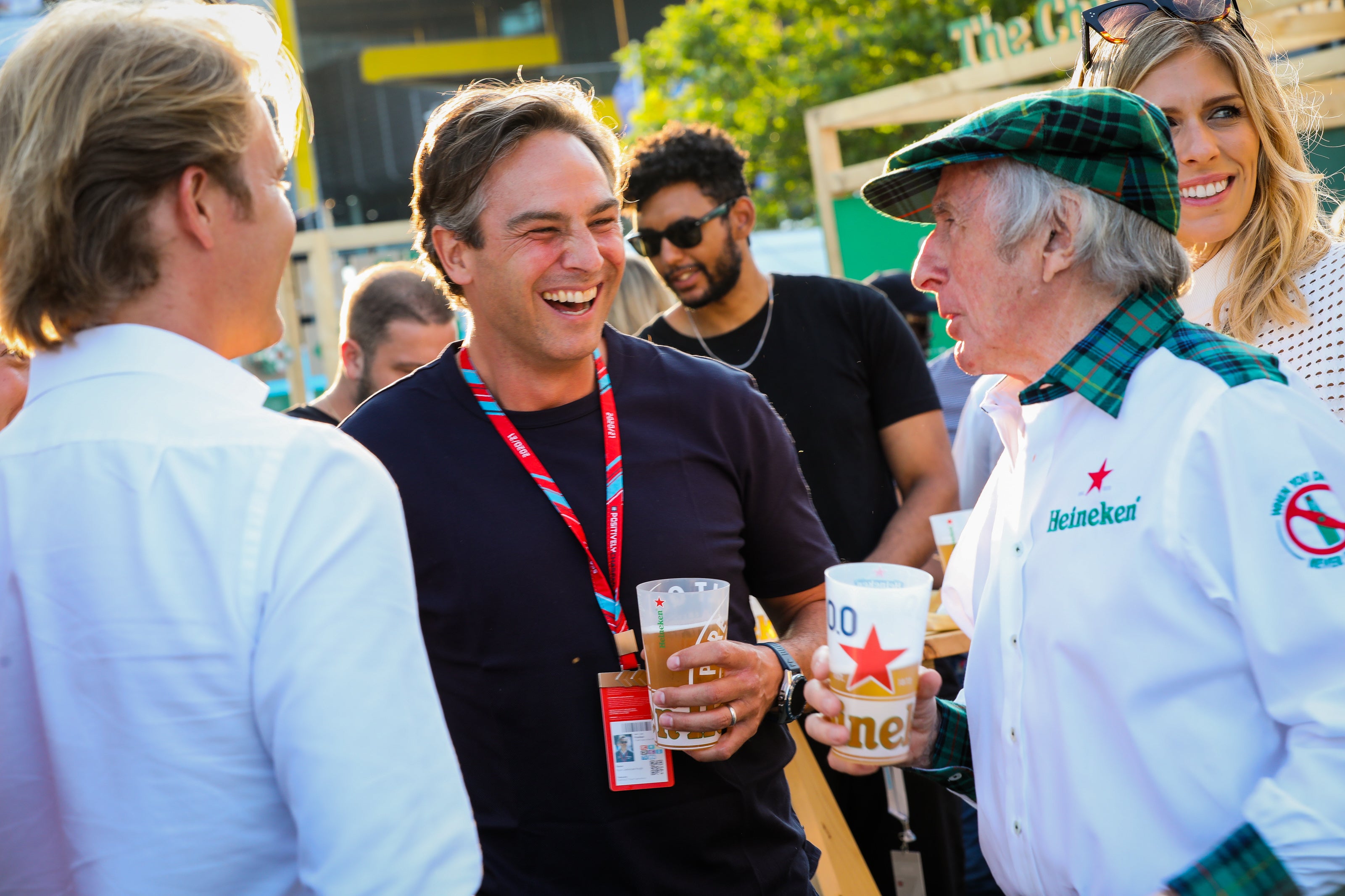 Formula E CEO Jamie Reigle (centre) is optimistic about the future of the series