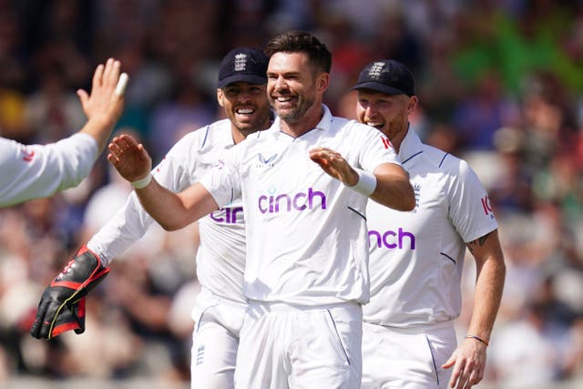 James Anderson is still smiling after 20 years of international cricket (David Daves/PA)