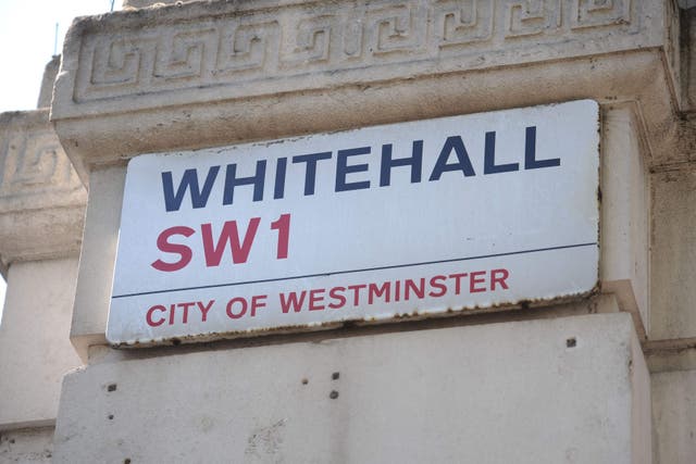 Whitehall street sign (Lauren Hurley/PA)