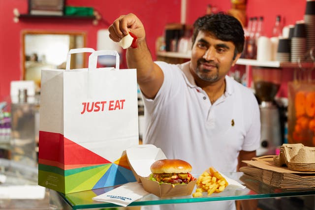 Just Eat Takeaway.com has seen a worse-than-expected drop in orders over the Christmas quarter (PA)