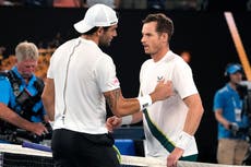 ‘Ripper bloke’ Andy Murray wins plaudits for ‘incredible’ Matteo Berrettini win at Australian Open