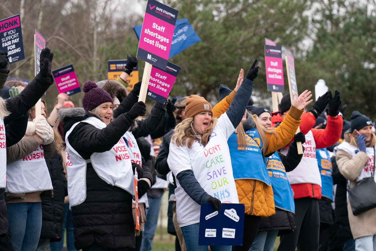 Thousands of nurses and ambulance workers to strike on same day