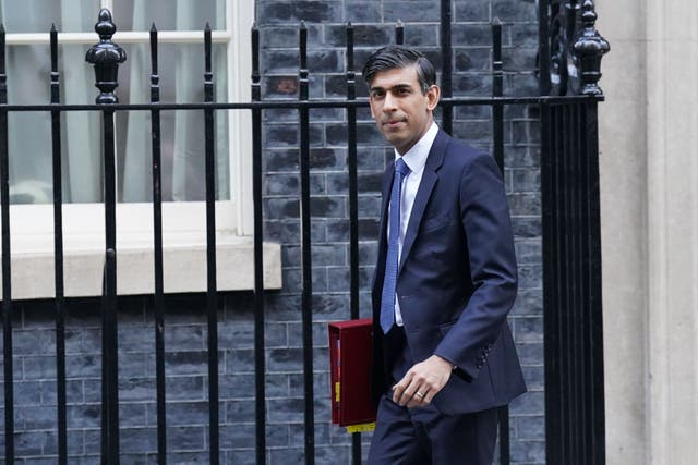 Prime Minister Rishi Sunak departs 10 Downing Street (PA)