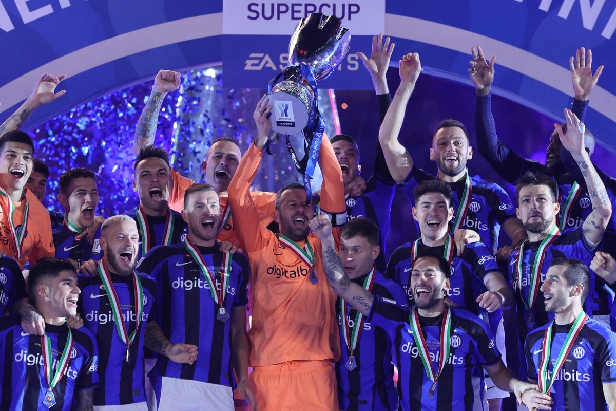 Lautaro Martinez scores as Inter beat AC Milan to win Italian Super Cup
