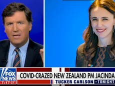 Tucker Carlson dubs Jacinda Ardern ‘lady with the big teeth’ and ‘Chinese puppet’ while garbling her name