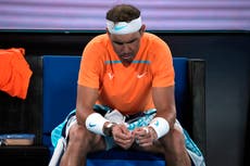 Rafael Nadal to be sidelined for at least six weeks with Australian Open injury