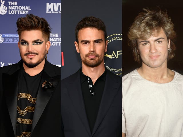 <p>Adam Lambert, Theo James, George Michael</p>