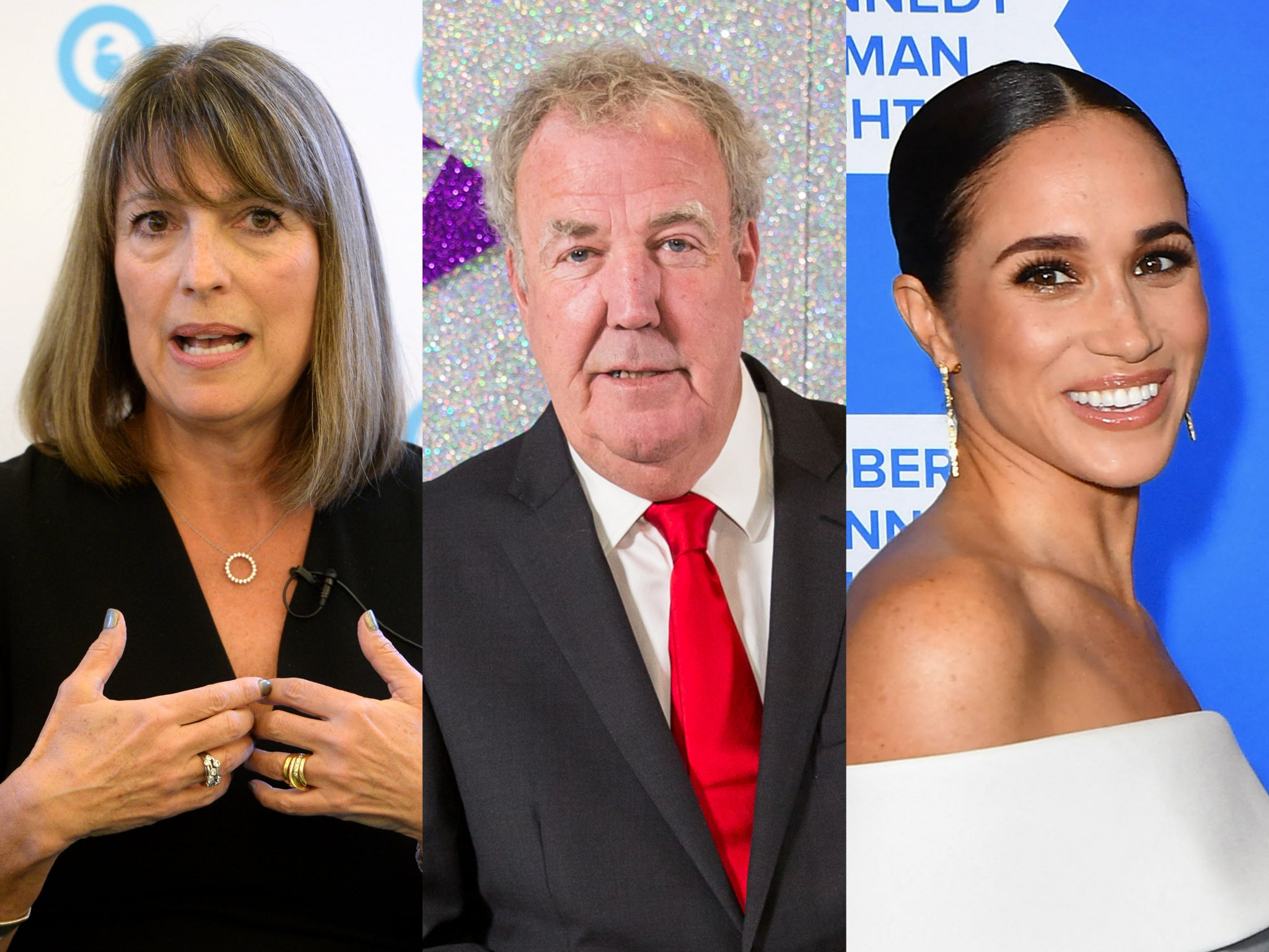 ITV’s chief executive Carolyn McCall, Jeremy Clarkson and Meghan Markle