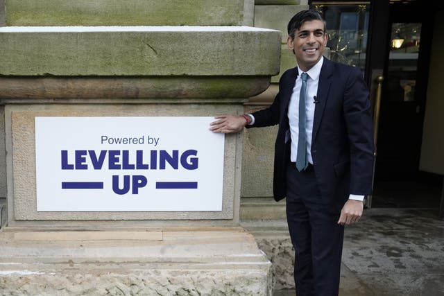 <p>Prime Minister Rishi Sunak promised a ‘future of optimism’ as the recipients of the Levelling Up Fund were announced</p>