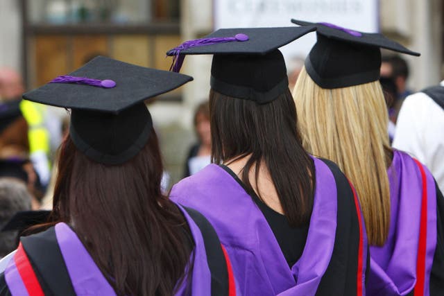 In 2021/22, 32% of first degrees were awarded a first class honours classification, a fall of four percentage points (Chris Ison/PA)
