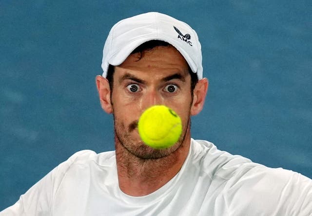 <p>Andy Murray in action during his second round match against Thanasi Kokkinakis at the Australian Open</p>